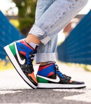 Air Jordan 1 Mid Multi Patent Womens