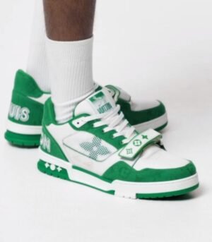 Louis Vuitton Trainer Green Monogram Denim