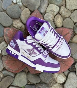 Louis Vuitton LV Trainer Monogram Strap White Purple